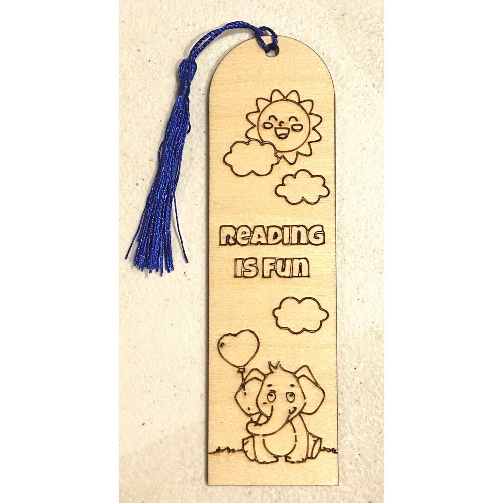 6" Wood Bookmark - Kids - Reading Is Fun - B014